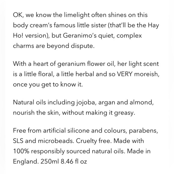 Stone Street Soaphouse Geranimo Wholesome Body Cream - Picture 2 of 2